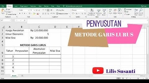 Cara Menghitung Penyusutan dengan metode garis lurus - Fungsi SLN pada excel Pelajaran Spreadsheet