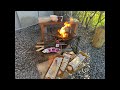 落ち葉で🍂焚火🔥本日は土用の丑の日って事で✋浜松で有名な鰻の白焼を焼いて食べる✌️😁