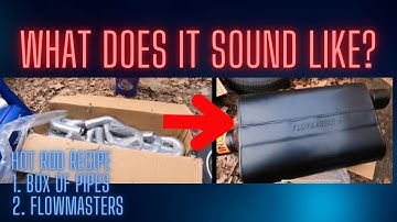 Open headers vs flowmasters. 66 NOVA gets exhaust! #chevy #projectcars #flowmaster