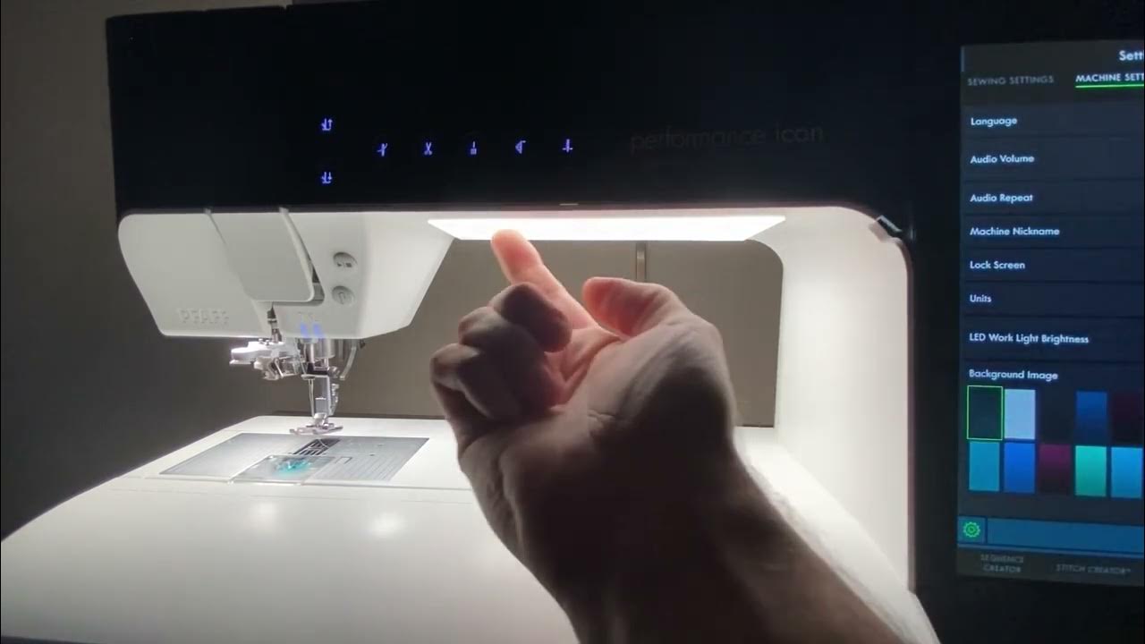 PFAFF Performance Icon , Owners Class 4 Setting Menu, Cleaning