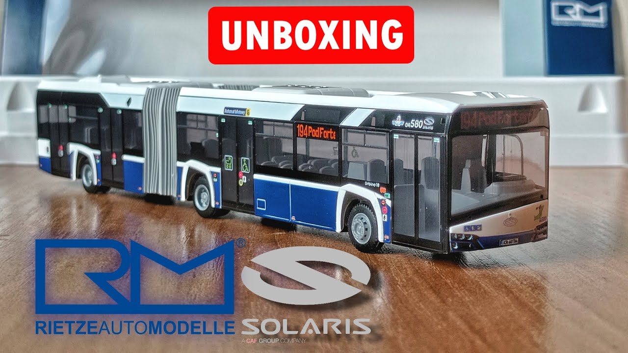 Unboxing Solaris Urbino 18 bus MPK Kraków 1:87 scale model RietzeAutoModelle
