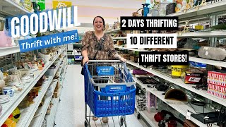 HUGE GOODWILL THRIFT HAUL! Thrift With Me! 2 Days of Thrifting | Filled The Car With Vintage Finds! screenshot 5