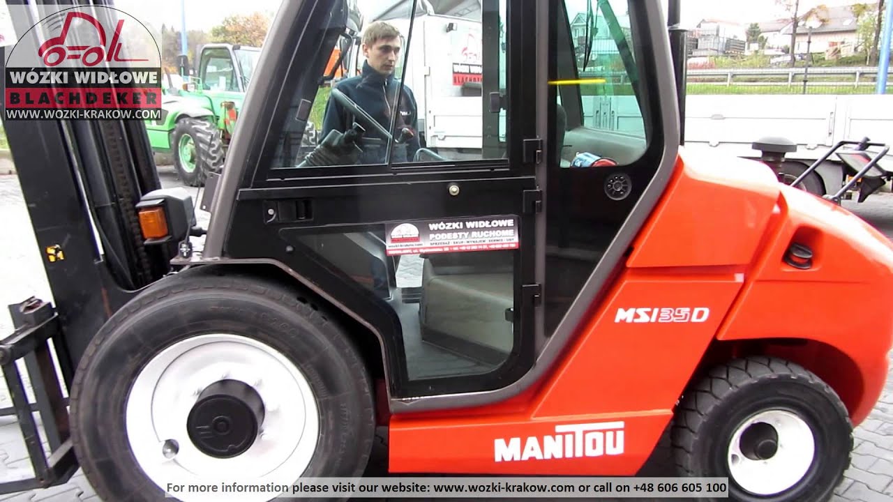 Terrain forklift Gabelstapler Погрузчик Manitou MSI35 D BD 4096T - YouTube