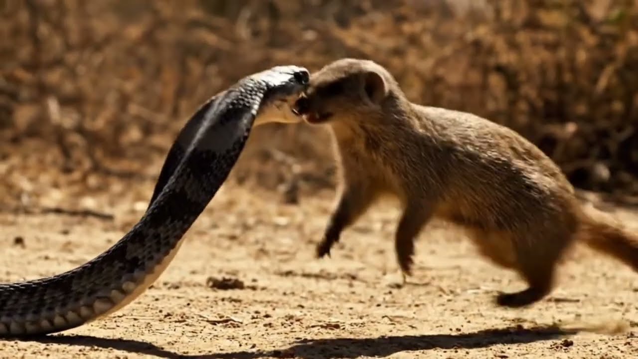 Venom vs Speed | Mongoose vs Black Cobra | Deadly Dry Jungle Fight