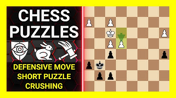 Chess Puzzles to Practice. Themes: Defensive move, Short puzzle, Crushing. Learn Chess