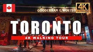Walking Toronto's Downtown Financial District | 4K Walking Tour [4K Ultra HDR/60fps]