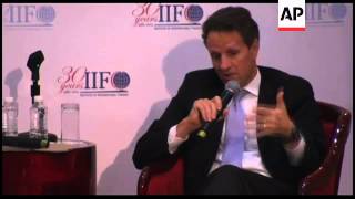 US Treasury Secretary Geithner on European financial crisis