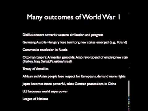 apwh 26 2 the many outcomes of world war 1 youtube outcome of world war 1