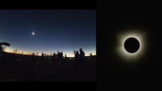 Perfect Clear Sky April 8 Eclipse Totality Stereo Multicam