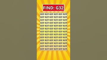 🌀 Are you genius? Eye test, focus — Can you find G32? #shorts #focus