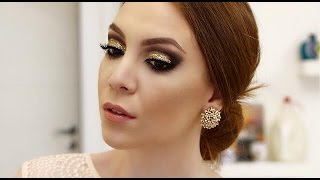 Altın Simli Yılbaşı Makyajı (Smokey Eye w/ Gold Glitter) #1 Ⅰ Aslı Özdel