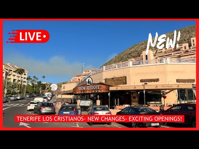 🔴LIVE: EXCITING Changes in Los Cristianos- NEW Restaurants & bars South Tenerife Canary Islands ☀️ class=