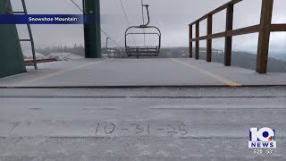 First Snowfall At Snowshoe Resort In West Virginia