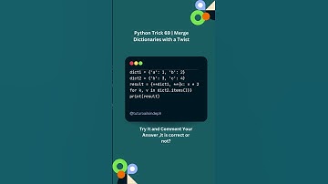 Python Trick 69 | Merge Dictionaries with a Twist | #shorts #viral #tricks