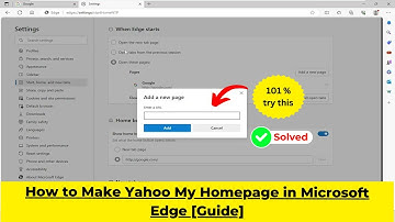 How to Make Yahoo My Homepage in Microsoft Edge [Guide] |2024|