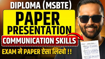 Communication Skills Paper Presentation | Diploma MSBTE | Topper Style Answer Writing | Score 90%+