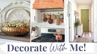 DECORATE WITH ME  STYLING NEW HOME DECOR! | DECORATING TIPS