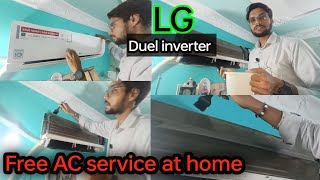 How to do LG duel inverter Ac service at home | LG duel inverter AC  सर्विस घर पर कैसे करें | Free
