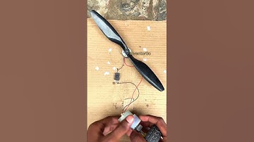 Running a Generator Motor with a Two-Wing Propeller Using a Gear Motor