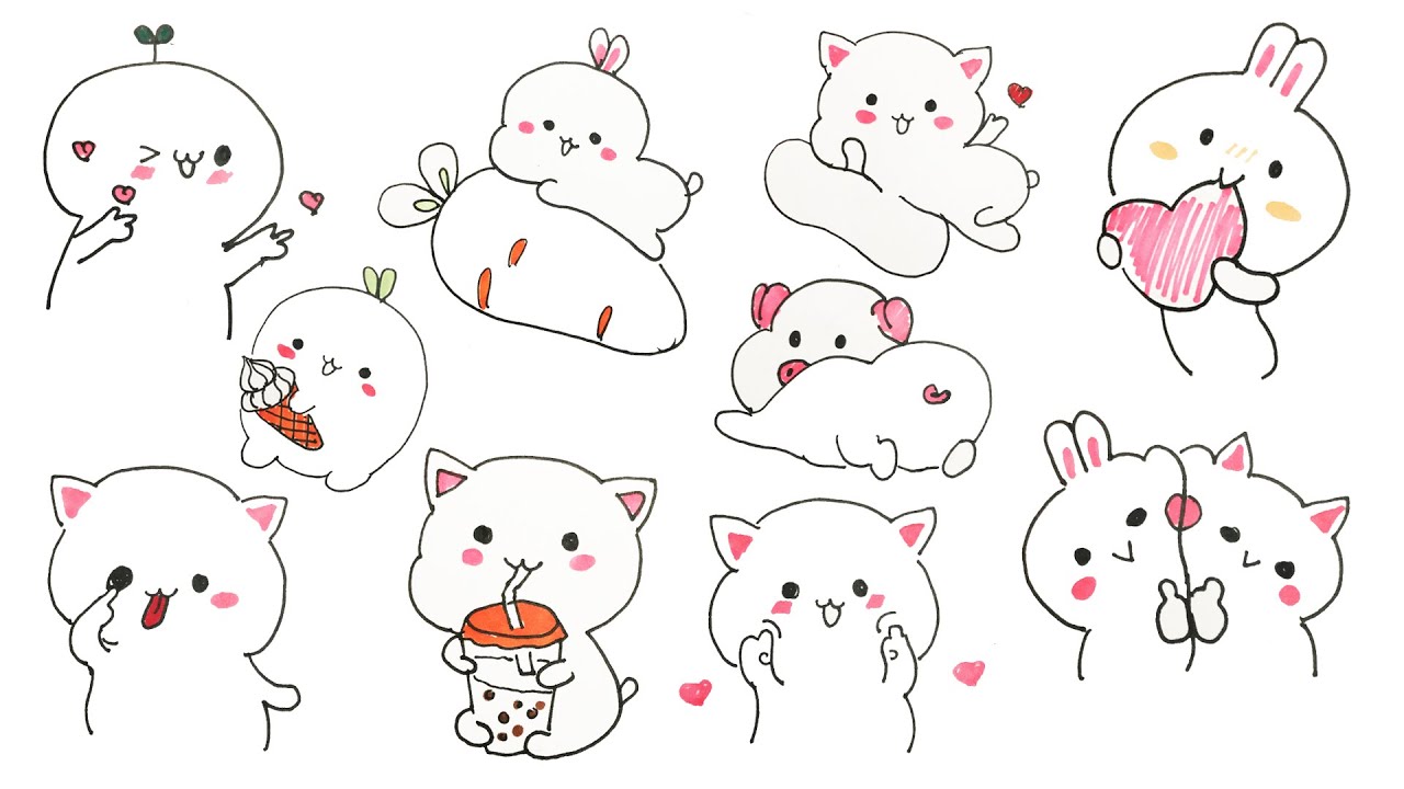 25 mẫu cute icon drawing với phong cách đáng yêu và tài năng