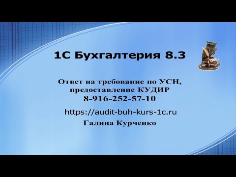 Ответ на требование по УСН о предоставлении КУДИР