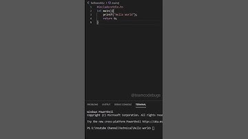 Hello World in C Programming Language | #coding #programming #shorts #cpp