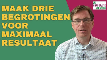 Maak drie begrotingen voor maximaal resultaat