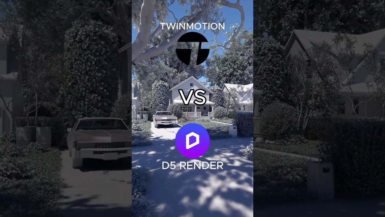 TwinMotion 2025 or D5 which is better 🤔 #architecture #d5render #twinmotion #shorts