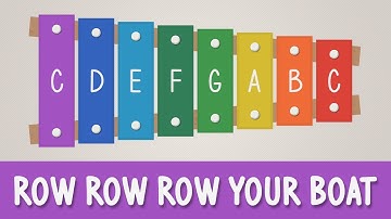 How to play Row Row Row Your Boat on a Xylophone - Easy Songs - Tutorial