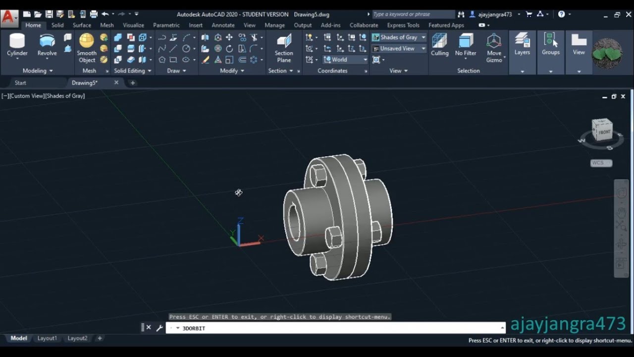 How To Make Flanged Coupling in AutoCad ( Unprotected Type ) YouTube