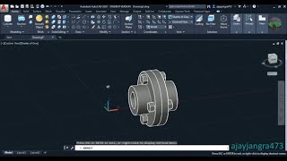 How To Make Flanged Coupling in AutoCad ( Unprotected Type )