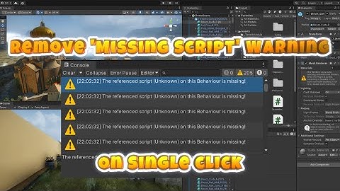 Want to Remove the "Missing Script" Warning in a single click? Unity tutorial in Hindi