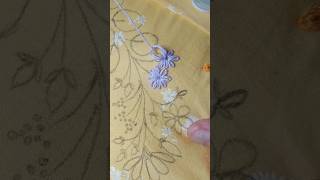Learn Lazy Daisy Stitch in 30 Seconds 🤩🌺30 মিনিটে শিখুন লেজি ডেইজি Stitch #Shorts #Needle Work