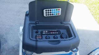 DIY Cooler FM Radio with Bluetooth This is my new and improved cooler build. Igloo cooler with larger 6.5 inch speakers. FM radio with Bluetooth and a 200 watt