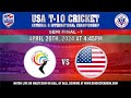 Live usa t10 cricket national championship 2024  semi final 1 team usa vs rebels cc