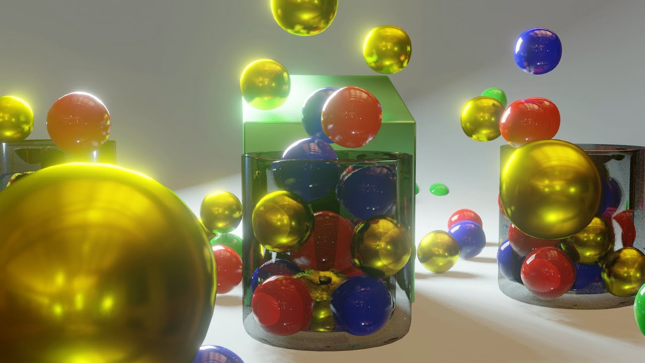 Falling hard balls - Relax satisfying Blender 3D simulation - YouTube
