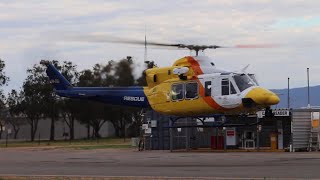 Babcock MCS Australasia (VH-CQJ) SAAS/MedStar RSCU55 Bell 412EP Departing Port Pirie.