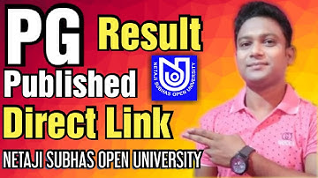 NSOU PG RESULT | NSOU RESULT | NETAJI OPEN RESULT | PG TERM END EXAM | PGBG RESULT | PG EXIT STUDENT
