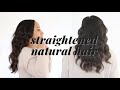 I Straightened My Natural Hair For the First Time in 2 Years | COUPLES HAIRAPY