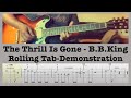 The thrill is gone  bbking  guitar cover  lesson  rolling tab  no talking  just playing