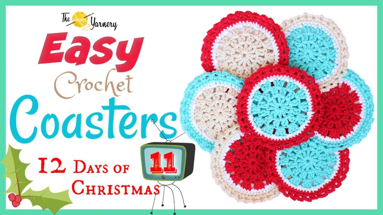 CROCHET 101: How to Crochet the Sunrise Coaster [Stitch-By-Stitch Tutorial  for Beginners!] 