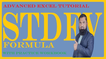 Advanced Excel Tutorial | Stdev Formula Excel | Stdev In Excel | Marks Excel India