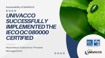 UNIVACCO is recognized by IECQ QC 080000