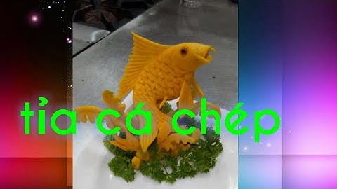fruit carving //Hướng dẫn tỉa cá chép từ cà rốt đơn giản