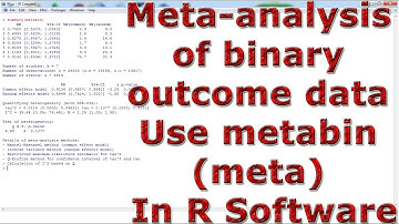 Meta-analysis of binary outcome data Use metabin (meta) With (In) R Software