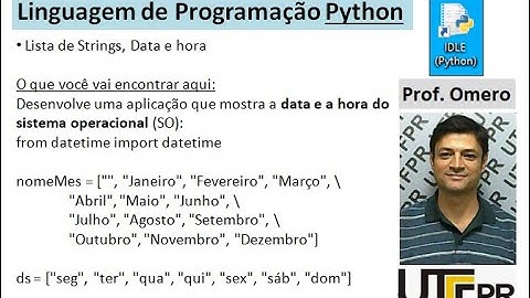 [Python] Aula 51: Lista de Strings - Data e hora