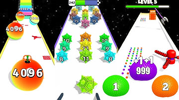 Yoga Ball Run vs Ball Balloon Run vs Marble Run vs Color Ball Race - Max Level Gameplay