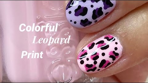 EASY COLORFUL LEOPARD PRINT NAIL ART