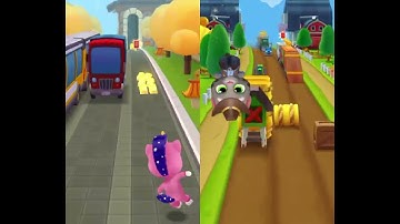 Talking Tom Gold Run (vs) #69 Unicorn Angela vs Cowboy Tom