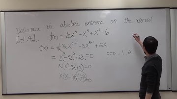 Find Absolute Extrema  - BMCC(CUNY) Prof. Xin MAT301 Second Practice Exam Solution